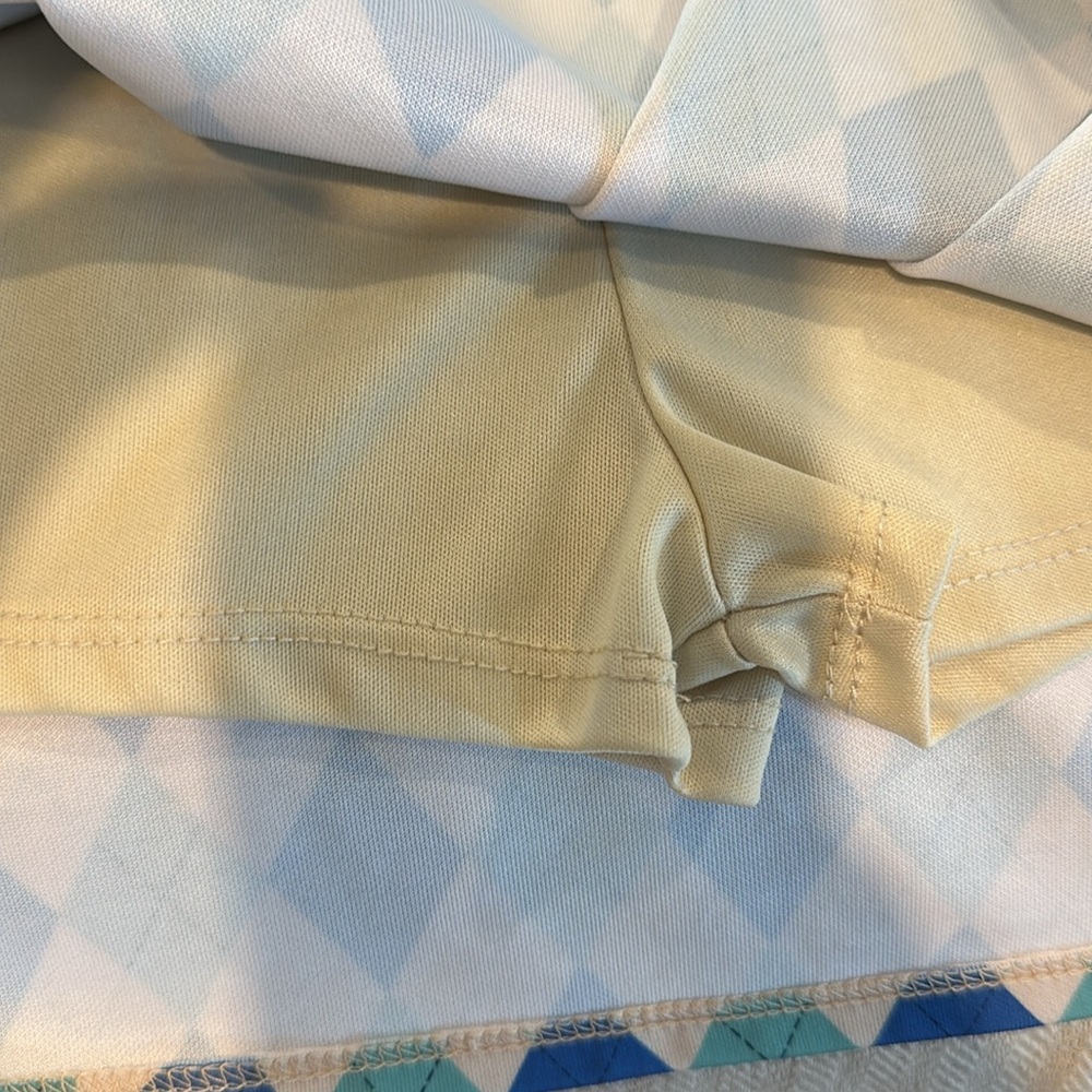 Blue top with Argyle Skirt Set - Picture 2 of 2